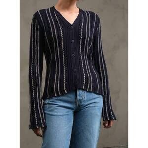 NEW RAISONNEL wavy days cardigan in navy